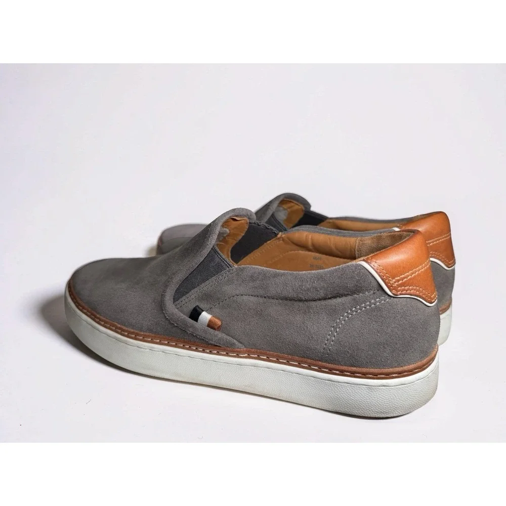 Allen Edmonds Men's Alpha Loafer Size 8.5 D Suede Slip On Sneaker Grey Suede EUC